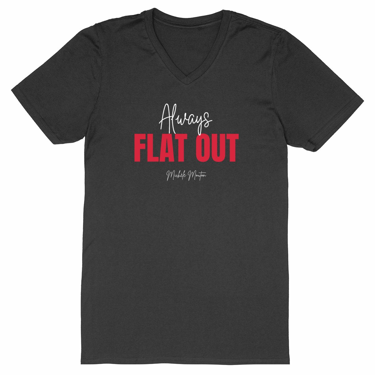 Always Flat Out V-neck T-shirt Men – Black - front_black
